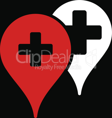 bg-Black Bicolor Red-White--medical map markers.eps