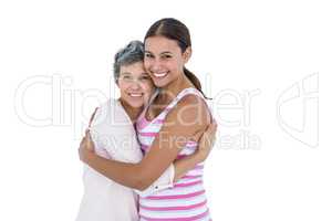 Portrait of happy women hugging