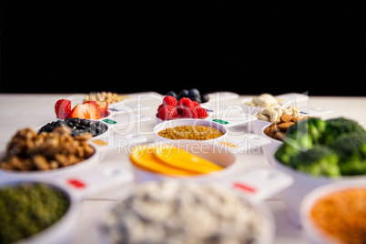 Portion cups of healthy ingredients