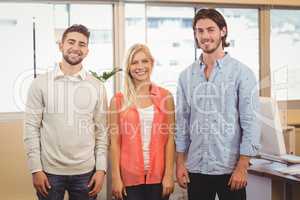 Portrait of smiling business people in meeting room