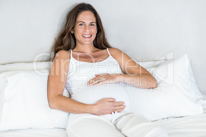 Portrait of pregnant woman relaxing