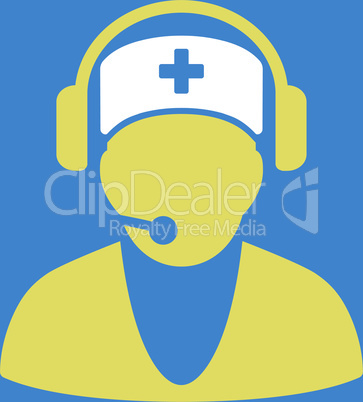 bg-Blue Bicolor Yellow-White--hospital receptionist.eps
