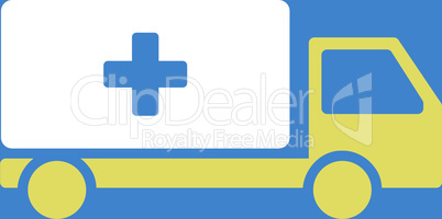 bg-Blue Bicolor Yellow-White--medical shipment.eps