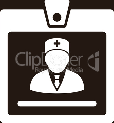 bg-Brown White--doctor badge.eps