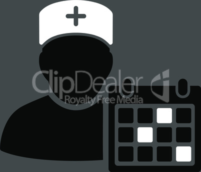 bg-Gray Bicolor Black-White--doctor calendar.eps