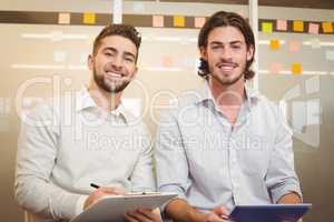 Portrait of businessmen in meeting