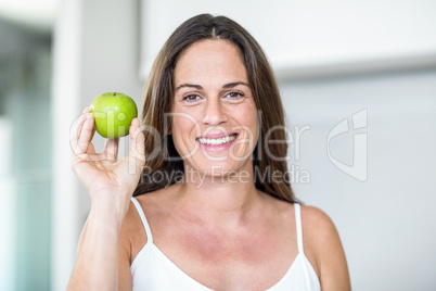 Portrait of woman with Granny Smith