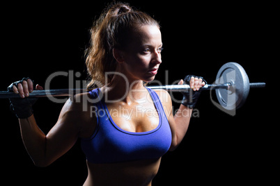 Thoughtful athlete lifting crossfit