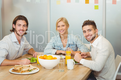Portrait of business people having lunch