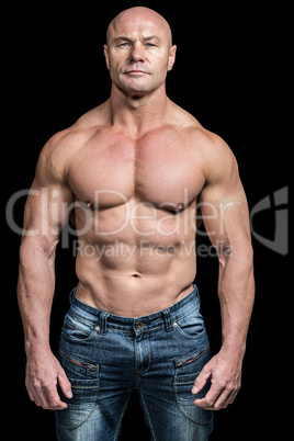 Portrait of confident bodybuilder man