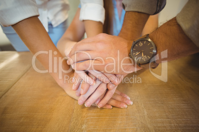 Family holding hands