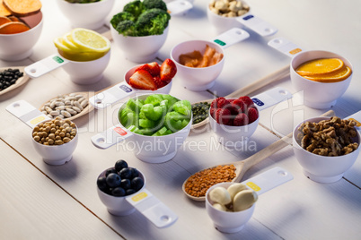 Portion cups of healthy ingredients