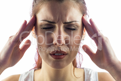 Woman having headache