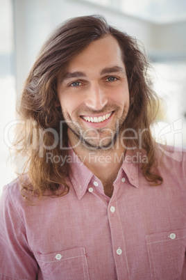 Portrait of cheerful hipster