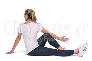 Sporty woman exercising