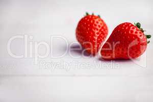 Fresh strawberries in close up