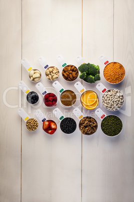 Portion cups of healthy ingredients