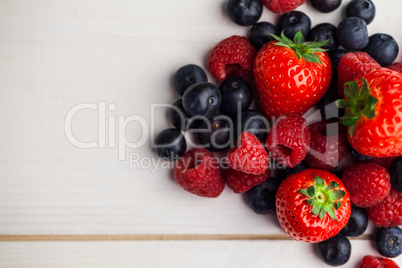 Fresh berries in close up