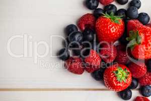 Fresh berries in close up