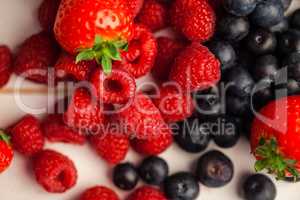 Fresh berries in close up