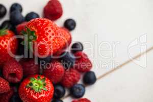 Fresh berries in close up