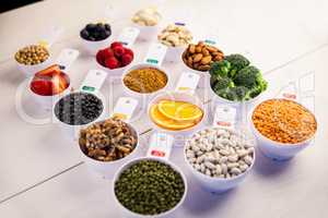 Portion cups of healthy ingredients