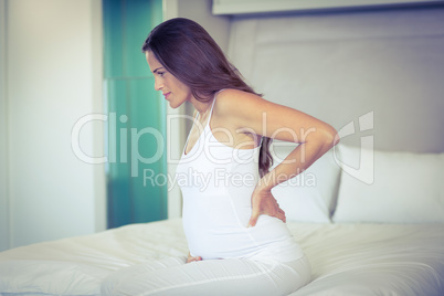 Pregnant woman with back pain