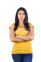 Serious woman with folded arms