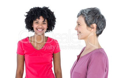 Portrait of happy young woman with mother