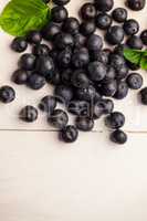 Fresh blueberries in close up