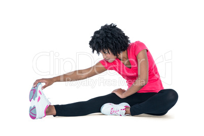 Fit young woman exercising