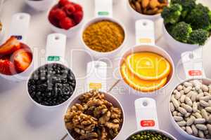 Portion cups of healthy ingredients