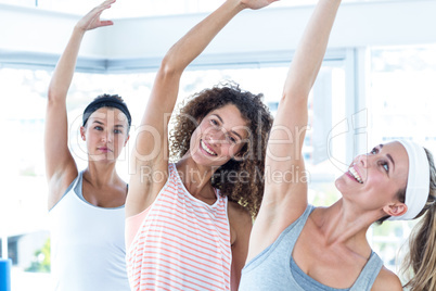 Women with arm raised