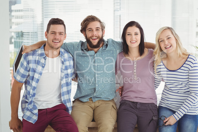 Portrait of happy business people with arm around Portrait of happy business people with arm around