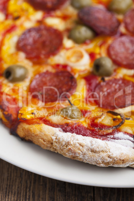 Closeup einer Pizza