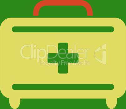 bg-Green Bicolor Orange-Yellow--first aid toolkit.eps