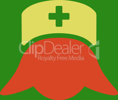 bg-Green Bicolor Orange-Yellow--hospital nurse head.eps