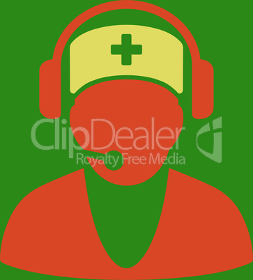 bg-Green Bicolor Orange-Yellow--hospital receptionist.eps