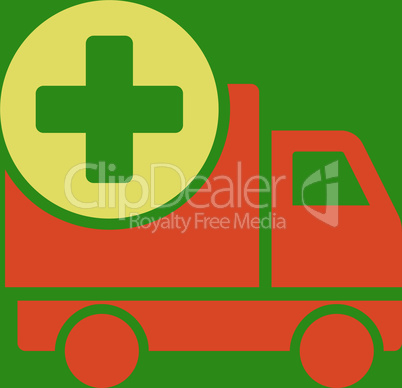 bg-Green Bicolor Orange-Yellow--medical delivery.eps