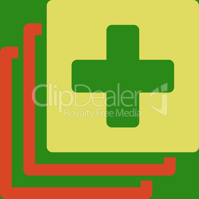 bg-Green Bicolor Orange-Yellow--medical documents.eps