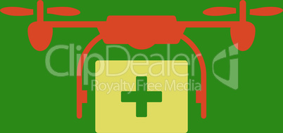 bg-Green Bicolor Orange-Yellow--medical drone shipment.eps