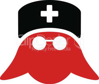 Bicolor Blood-Black--medical nurse head.eps