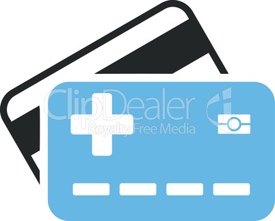 Bicolor Blue-Gray--medical insurance cards.eps