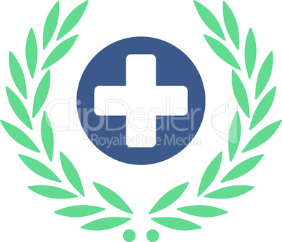 BiColor Cobalt-Cyan--health care embleme.eps