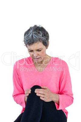 Woman suffering from knee pain