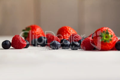 Fresh berries in close up