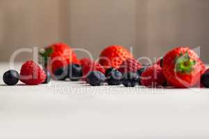 Fresh berries in close up