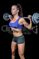 Active woman lifting crossfit