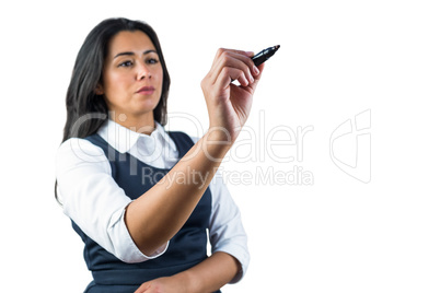 Woman using a marker to draw