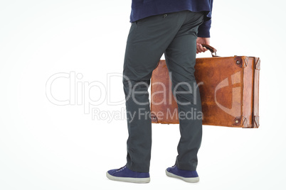 Low section of man with briefcase